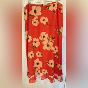 Emma & James Floral Peach Skirt (Size 16) | Like New 🌸